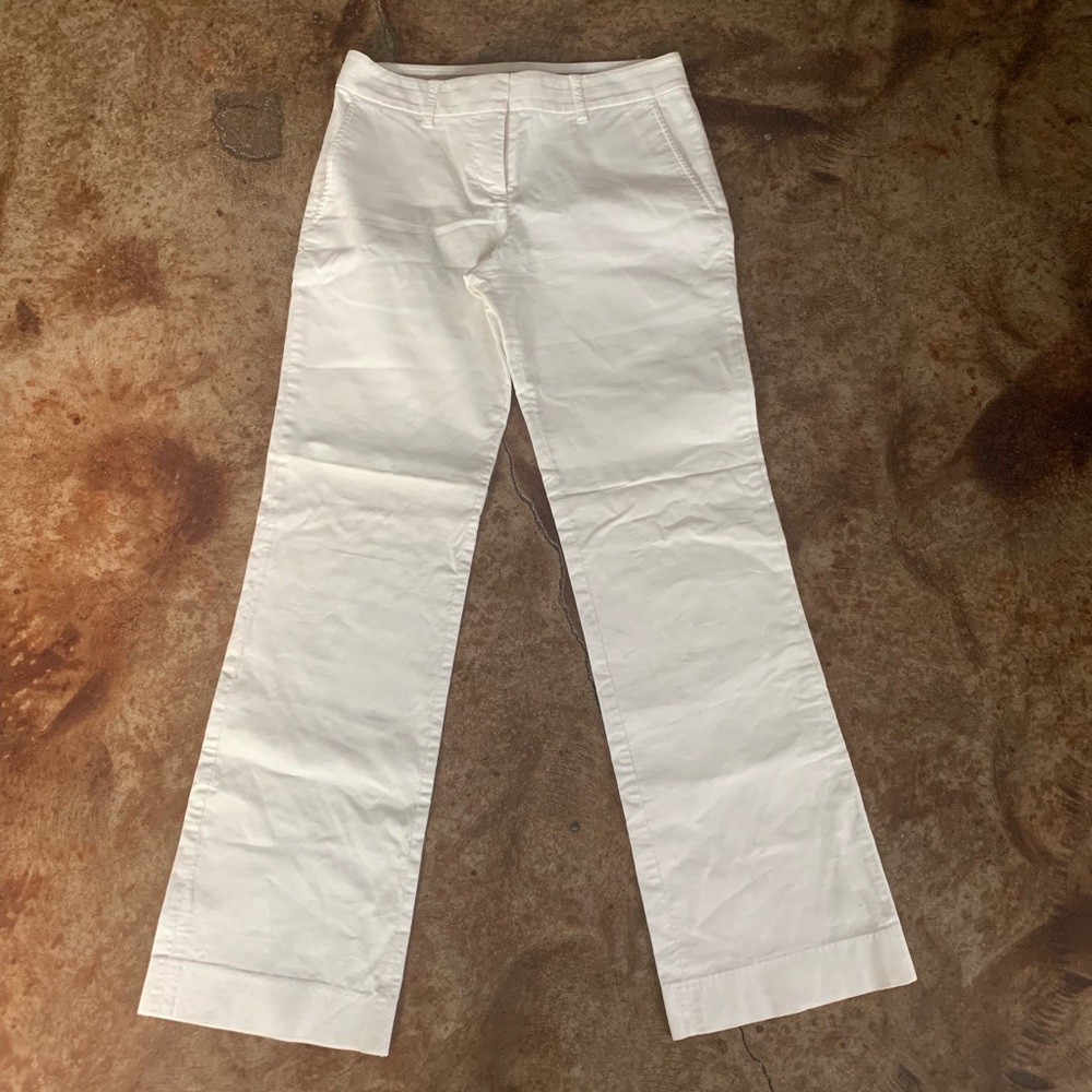 Tory Burch Straight Leg Pants - White - 0